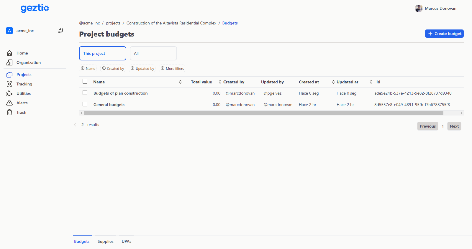 img dashboard geztio budgets