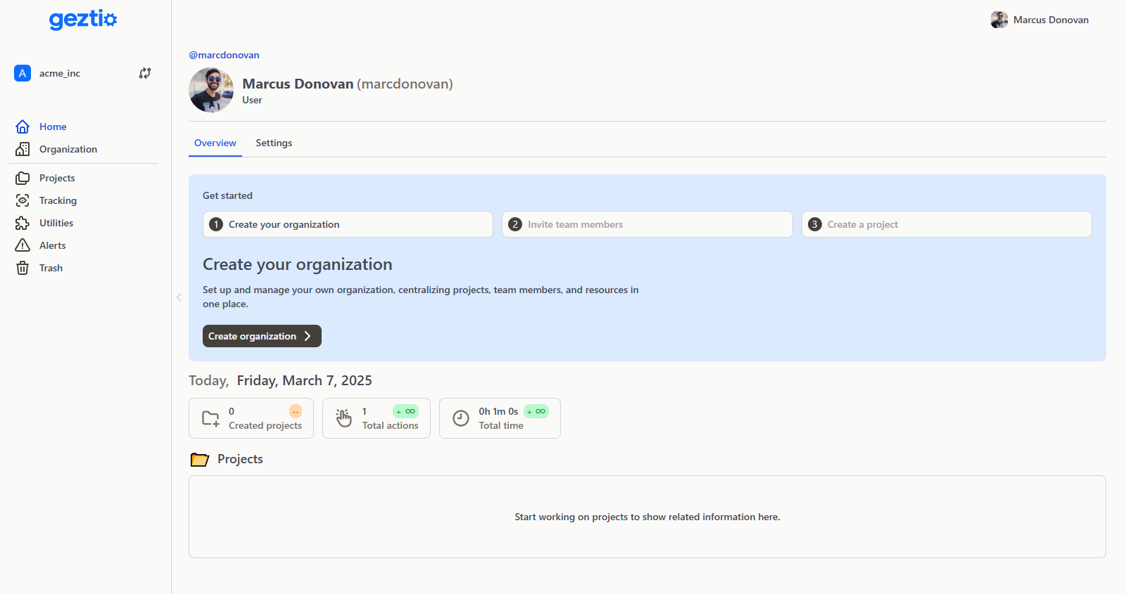 Image of dashboard geztio